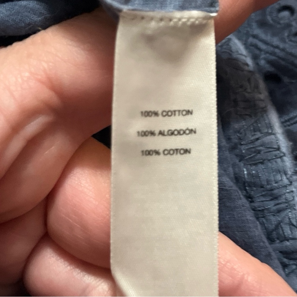 Blue Embroidered Open Jacket - Picture 10 of 10